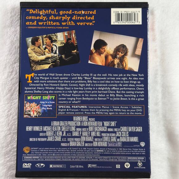 Night Shift (1982) DVD Widescreen Henry Winkler Michael Keaton Ron Howard Comedy - Picture 2 of 7